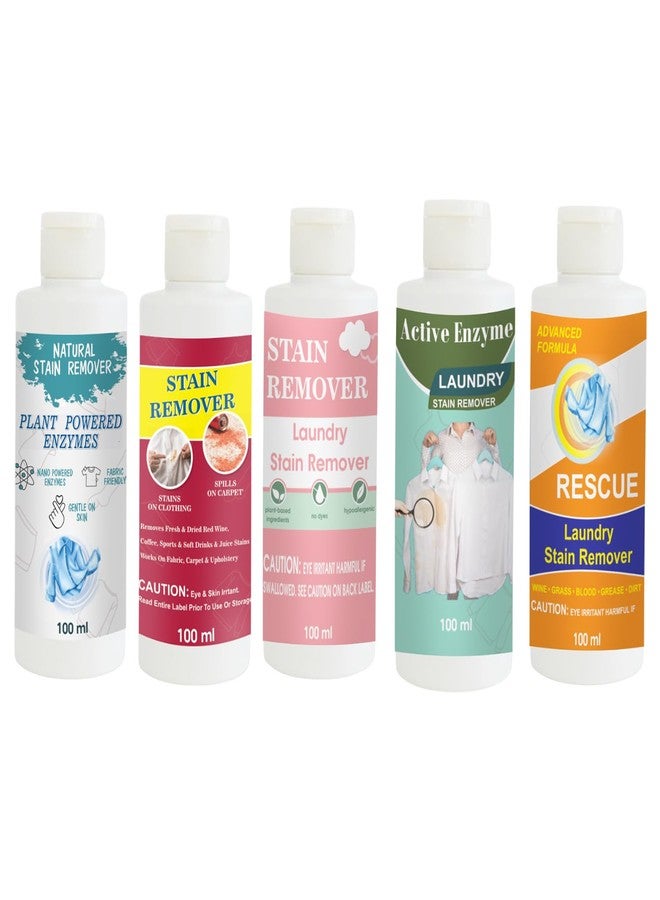 TOOVUS Stain Remover Combo Pack of Shirt, Red, Pink, Pista and Orange Stain Remover | Multi-Surface Cleaning Solution for Clothes, Fabrics, Upholstery (100 g Each) - Image 1